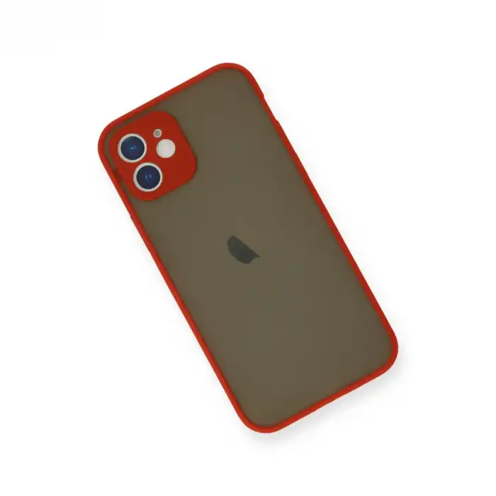 Apple İphone 12 Mini Kılıf Montreal Silikon Kapak - Kırmızı