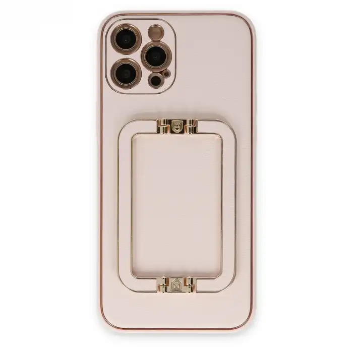 Apple İphone 12 Pro Kılıf Coco Elit Kapak - Pudra