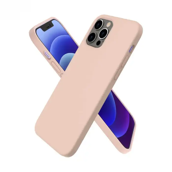 Apple İphone 12 Pro Kılıf First Silikon - Pudra
