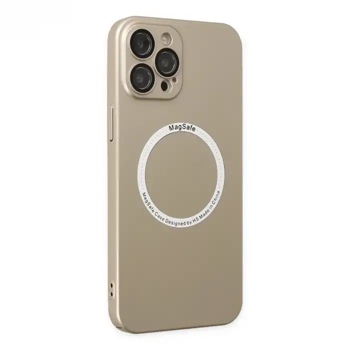 Apple İphone 12 Pro Kılıf Jack Magneticsafe Lens Silikon - Gold