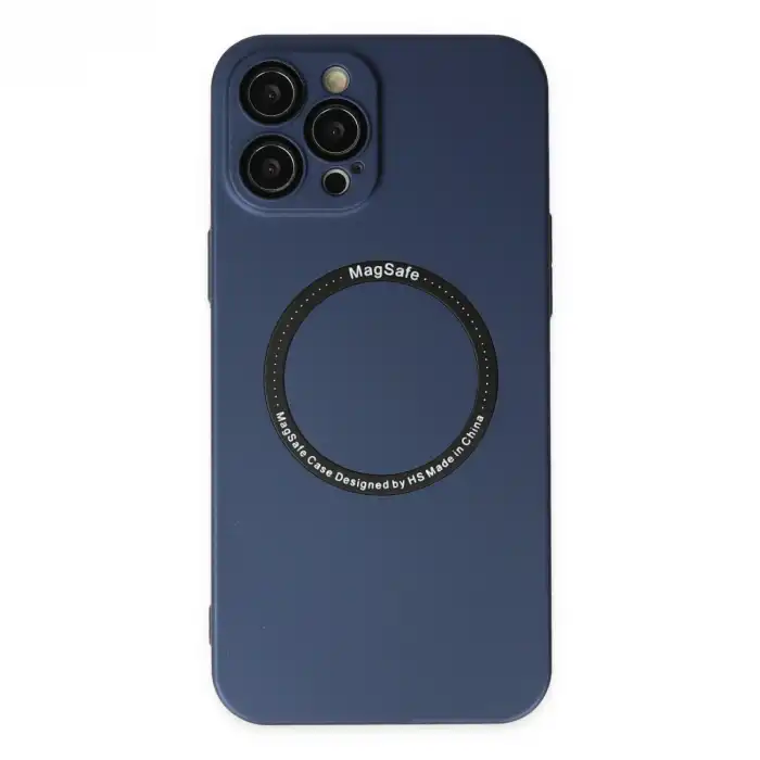 Apple İphone 12 Pro Kılıf Jack Magneticsafe Lens Silikon - Lacivert