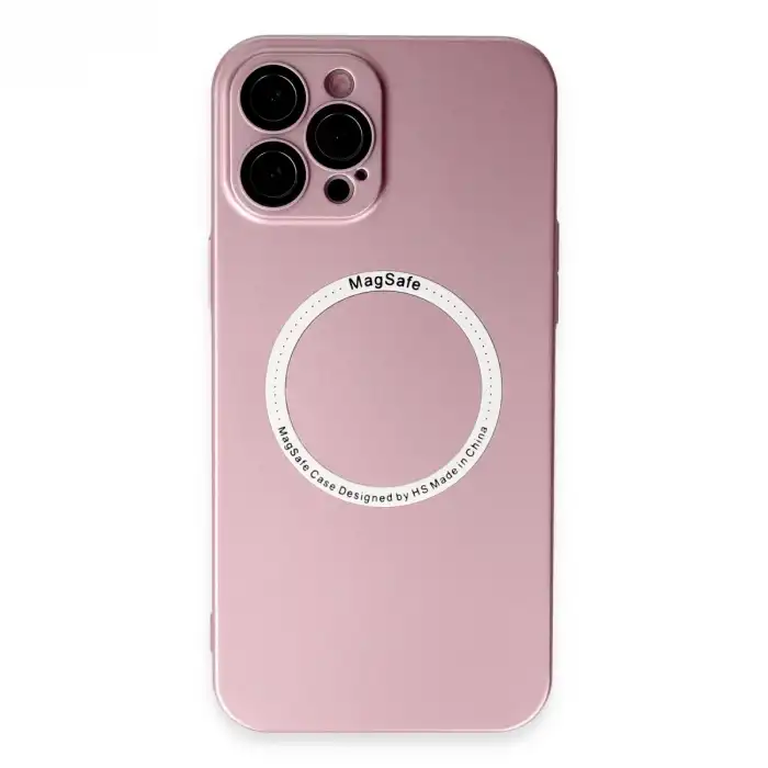 Apple İphone 12 Pro Kılıf Jack Magneticsafe Lens Silikon - Rose Gold
