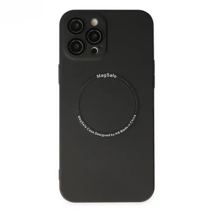 Apple İphone 12 Pro Kılıf Jack Magneticsafe Lens Silikon - Siyah