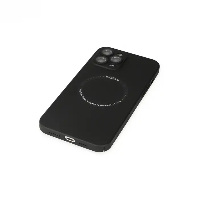 Apple İphone 12 Pro Kılıf Jack Magneticsafe Lens Silikon - Siyah