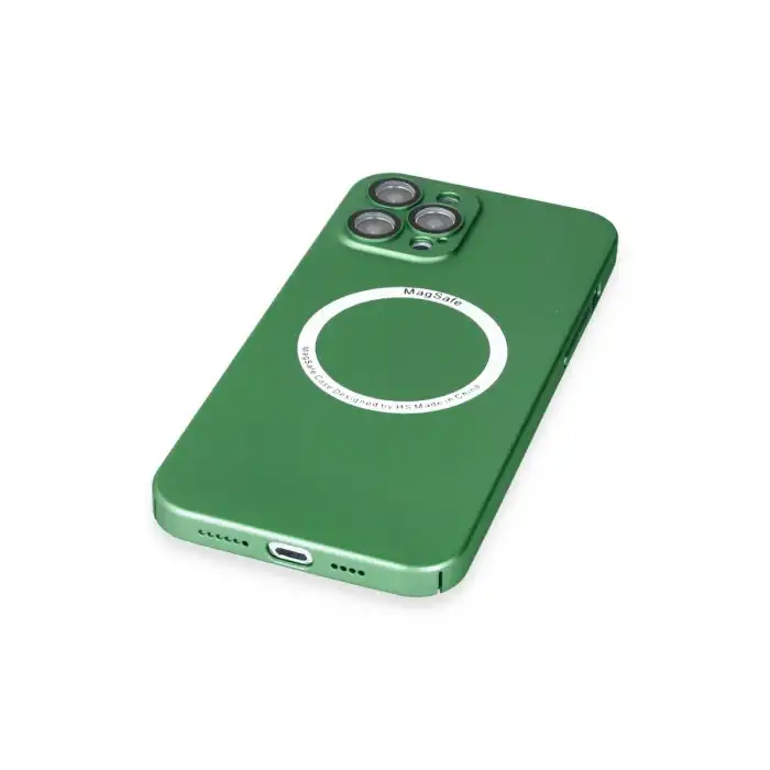 Apple İphone 12 Pro Kılıf Jack Magneticsafe Lens Silikon - Yeşil