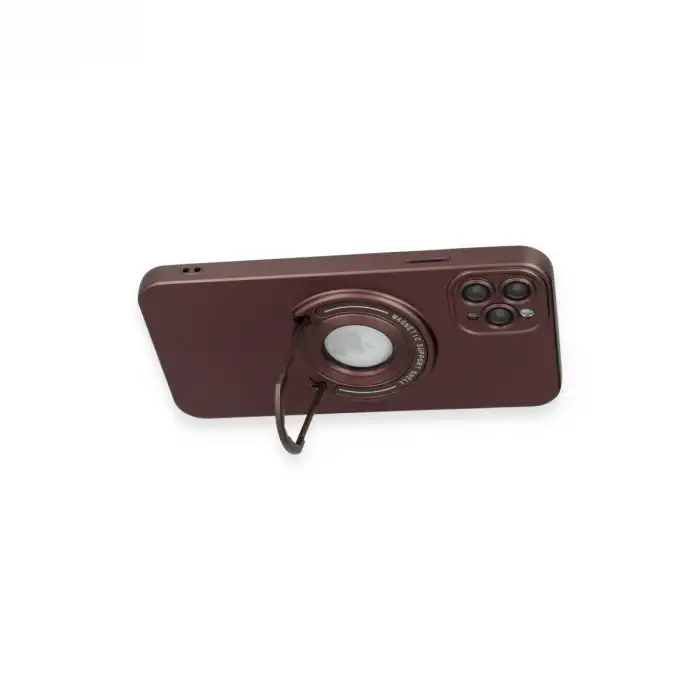 Apple İphone 12 Pro Kılıf Lukka Magneticsafe Kapak - Kahverengi