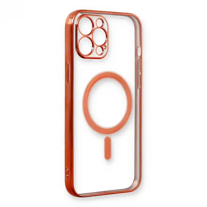 Apple İphone 12 Pro Kılıf Magneticsafe Lazer Silikon - Kırmızı