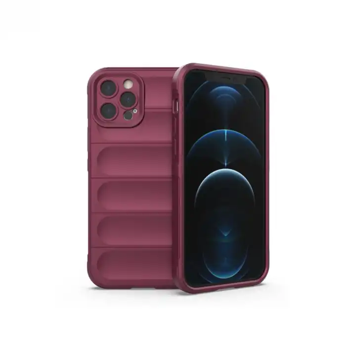Apple İphone 12 Pro Kılıf Optimum Silikon - Bordo