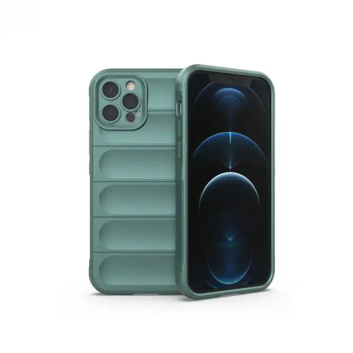 Apple İphone 12 Pro Kılıf Optimum Silikon - Koyu Yeşil