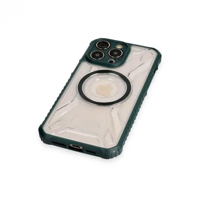 Apple İphone 12 Pro Kılıf Prag Magneticsafe Kapak - Koyu Yeşil