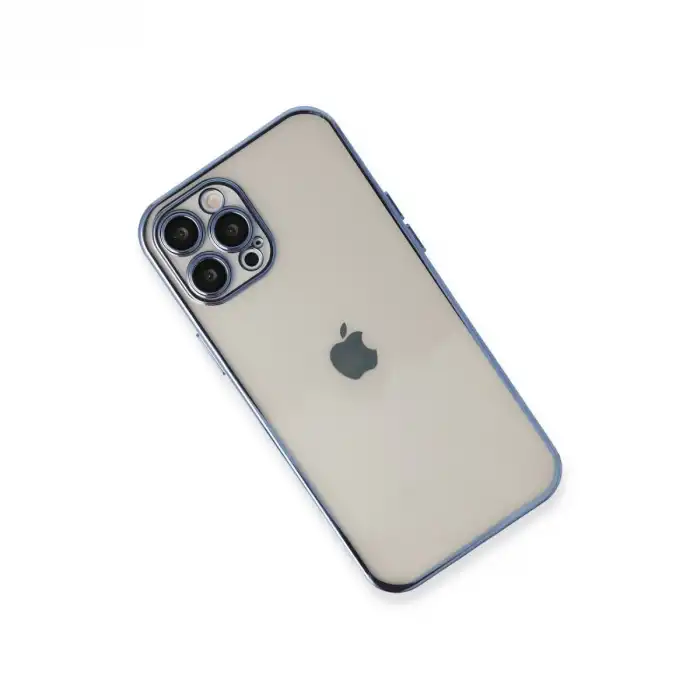 Apple İphone 12 Pro Kılıf Razer Lensli Silikon - Açık Mavi