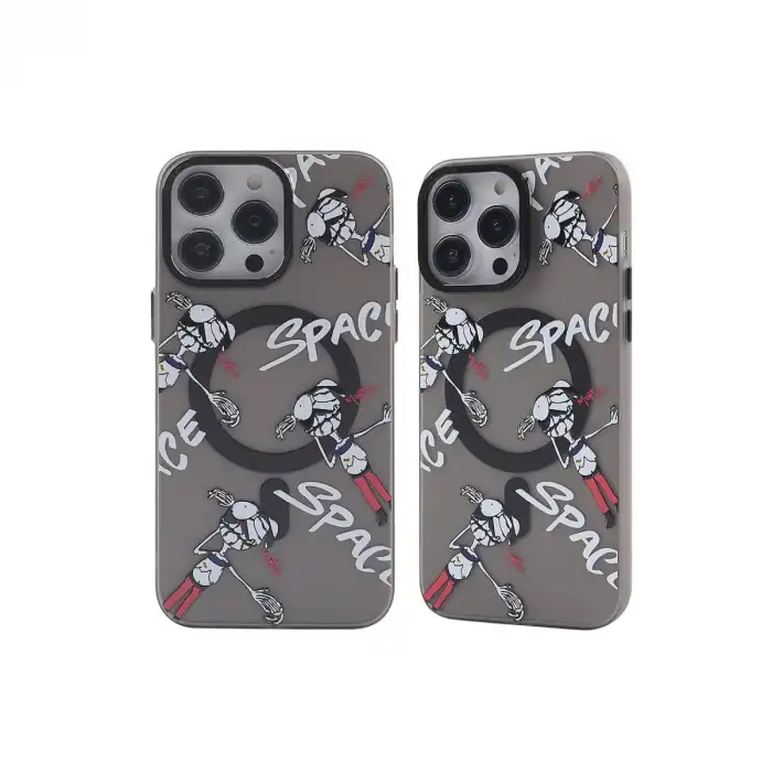 Apple İphone 12 Pro Max Kılıf Apollo Magneticsafe Desenli Kapak - Apollo Siyah - 3