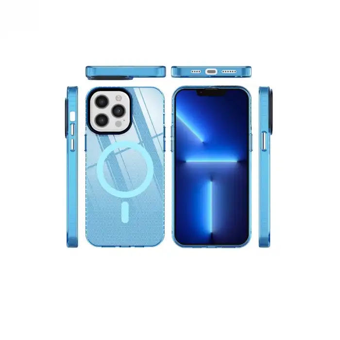 Apple İphone 12 Pro Max Kılıf Beta Magneticsafe Silikon - Mavi