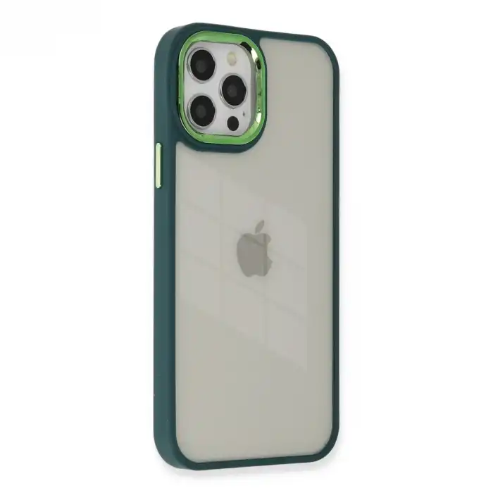 Apple İphone 12 Pro Max Kılıf Dora Kapak - Haki Yeşil