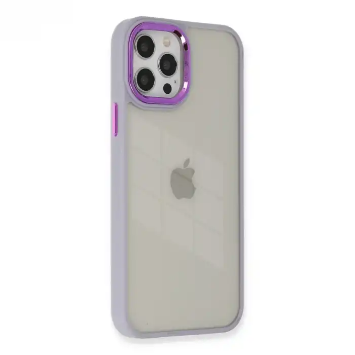 Apple İphone 12 Pro Max Kılıf Dora Kapak - Lila