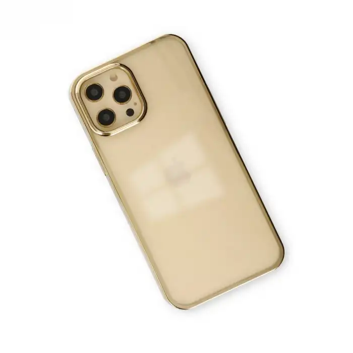 Apple İphone 12 Pro Max Kılıf Element Silikon - Gold