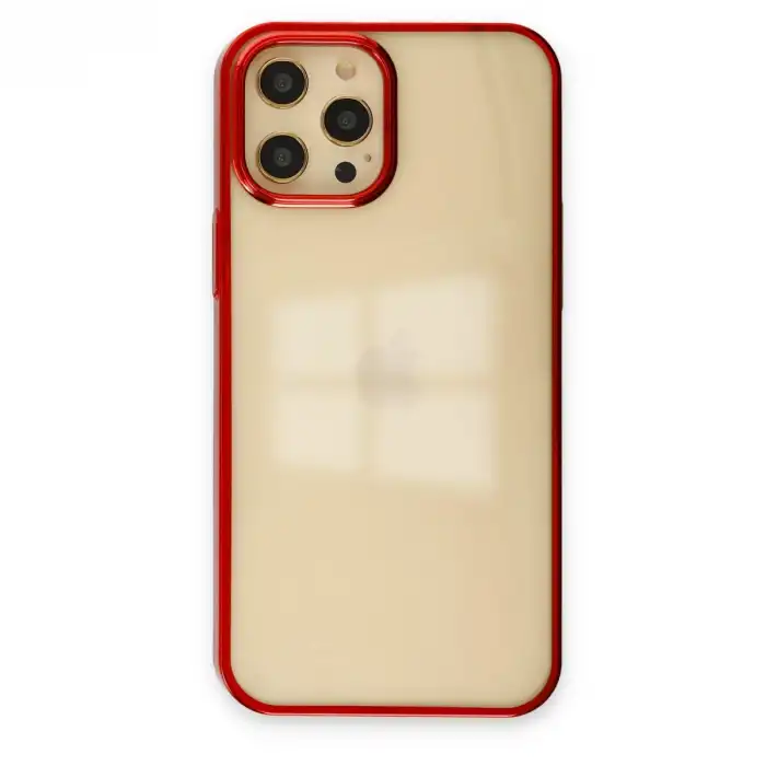 Apple İphone 12 Pro Max Kılıf Element Silikon - Kırmızı