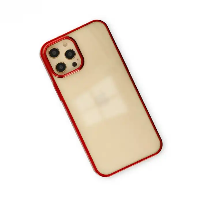 Apple İphone 12 Pro Max Kılıf Element Silikon - Kırmızı