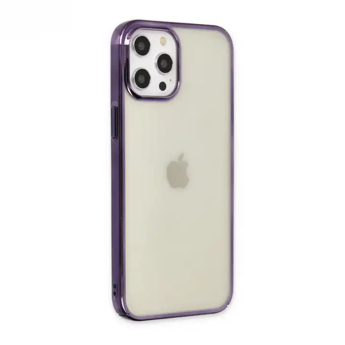 Apple İphone 12 Pro Max Kılıf Element Silikon - Mor