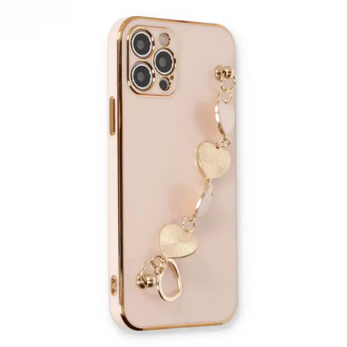 Apple İphone 12 Pro Max Kılıf Esila Silikon - Pudra