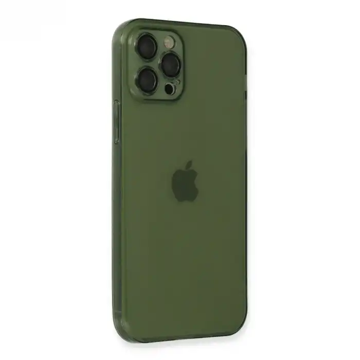 Apple İphone 12 Pro Max Kılıf Fly Lens Silikon - Yeşil
