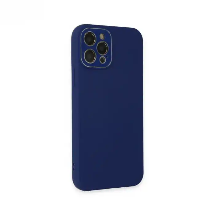 Apple İphone 12 Pro Max Kılıf Lansman Glass Kapak - Sky Blue