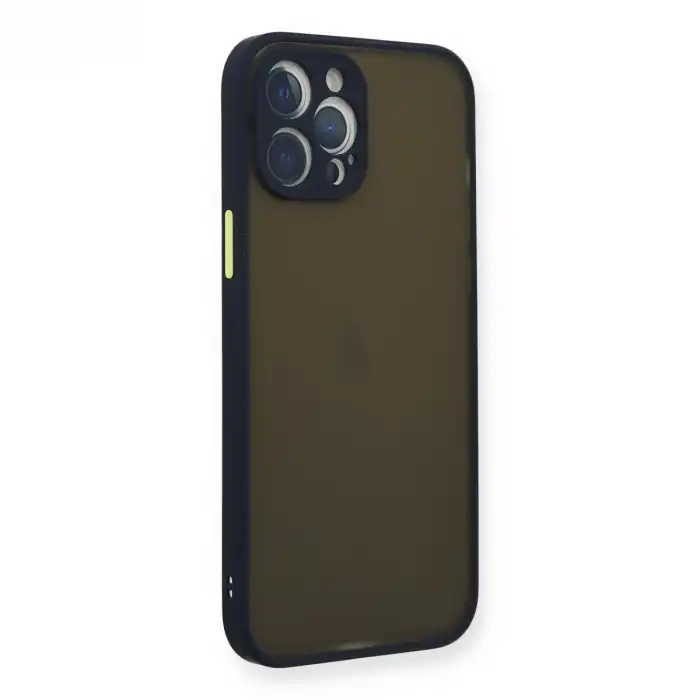 Apple İphone 12 Pro Max Kılıf Montreal Silikon Kapak - Lacivert