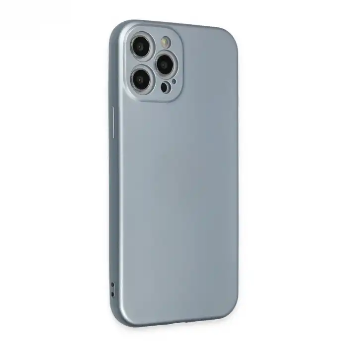 Apple İphone 12 Pro Max Kılıf Nano İçi Kadife Silikon - Sky Blue
