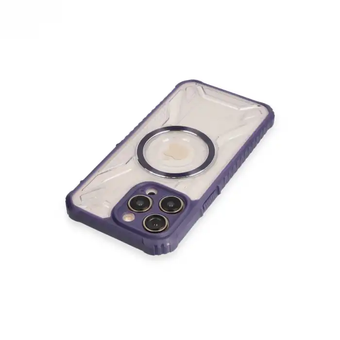 Apple İphone 12 Pro Max Kılıf Prag Magneticsafe Kapak - Derin Mor
