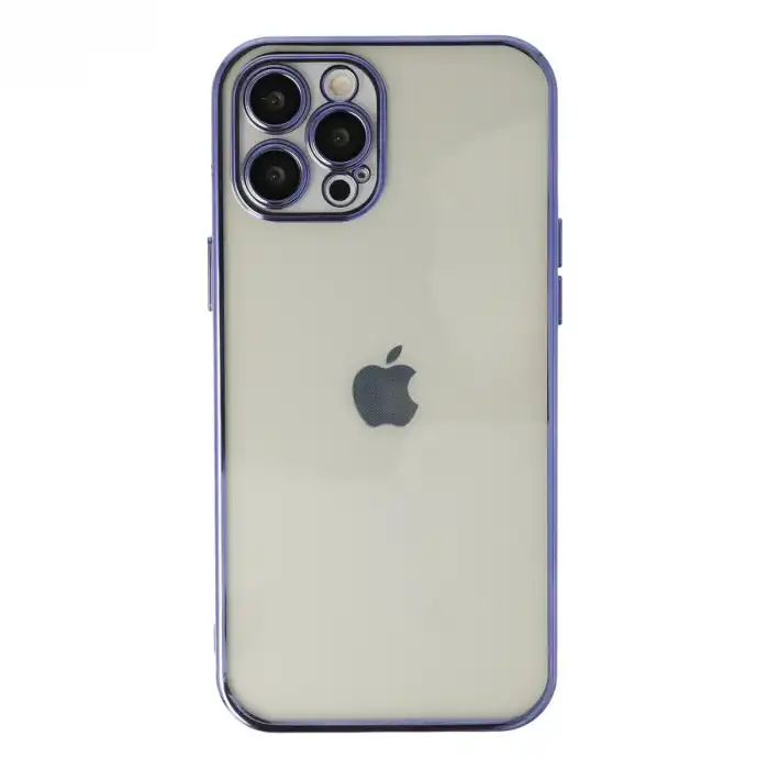 Apple İphone 12 Pro Max Kılıf Razer Lensli Silikon - Mor
