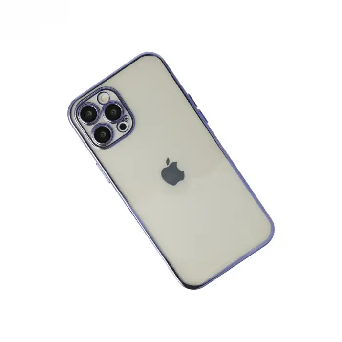 Apple İphone 12 Pro Max Kılıf Razer Lensli Silikon - Mor