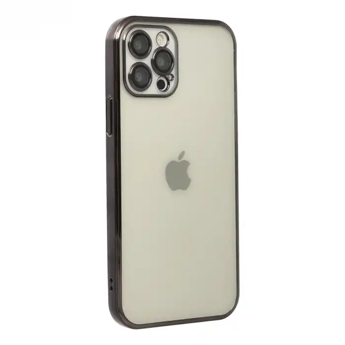 Apple İphone 12 Pro Max Kılıf Razer Lensli Silikon - Siyah