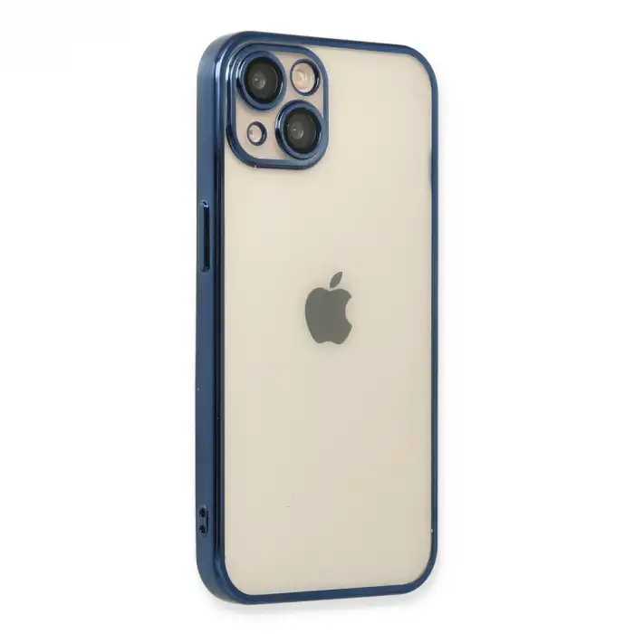 Apple İphone 13 Kılıf Razer Lensli Silikon - Lacivert