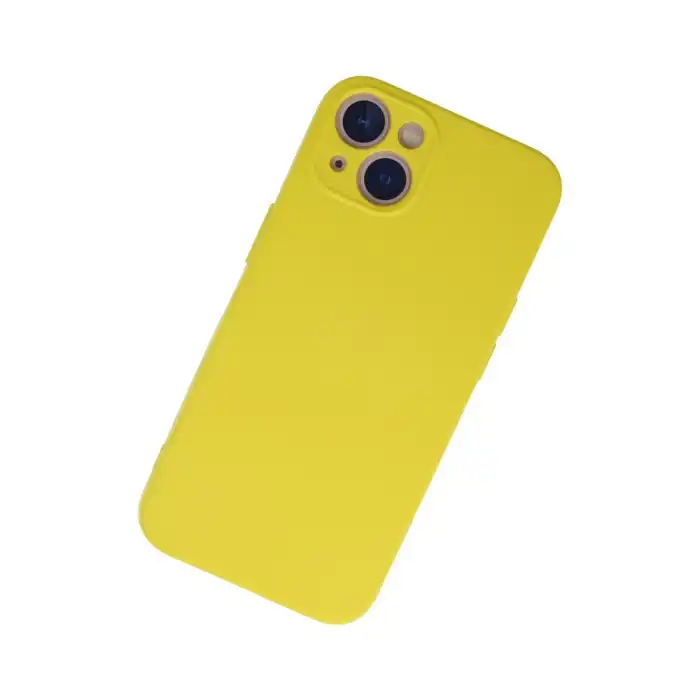Apple İphone 13 Mini Kılıf Nano İçi Kadife Silikon - Sarı