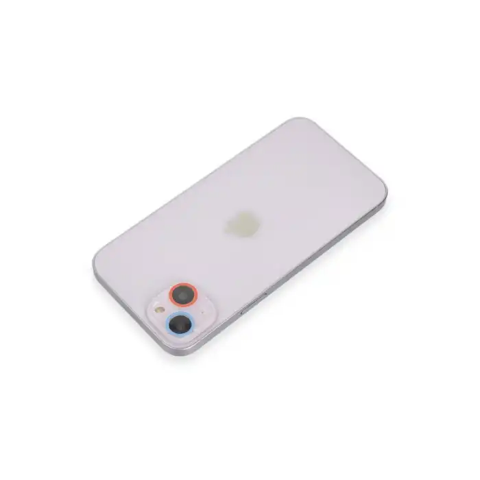 Apple İphone 13 Mini Renkli Kamera Lens Koruma Cam - Pembe-mavi