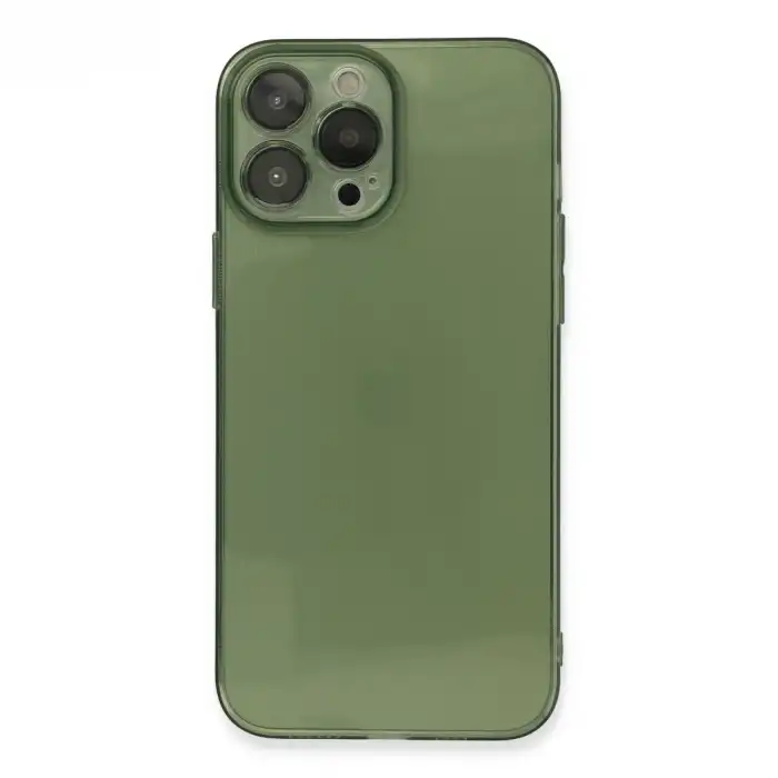 Apple İphone 13 Pro Kılıf Fly Lens Silikon - Yeşil