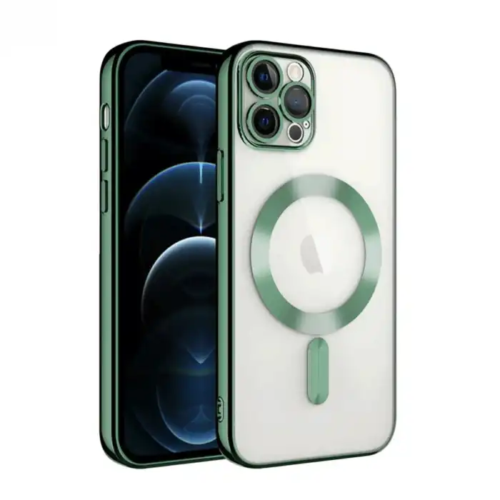 Apple İphone 13 Pro Kılıf Kross Magneticsafe Kapak - Koyu Yeşil