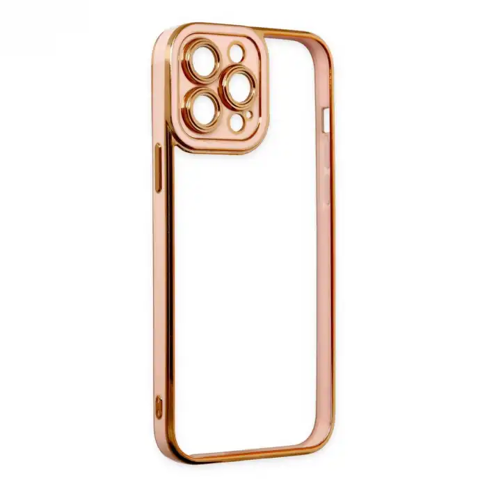 Apple İphone 13 Pro Kılıf Liva Lens Silikon - Rose