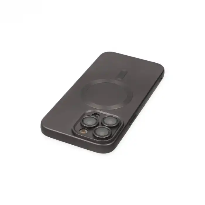 Apple İphone 13 Pro Kılıf Moshi Lens Magneticsafe Silikon - Füme