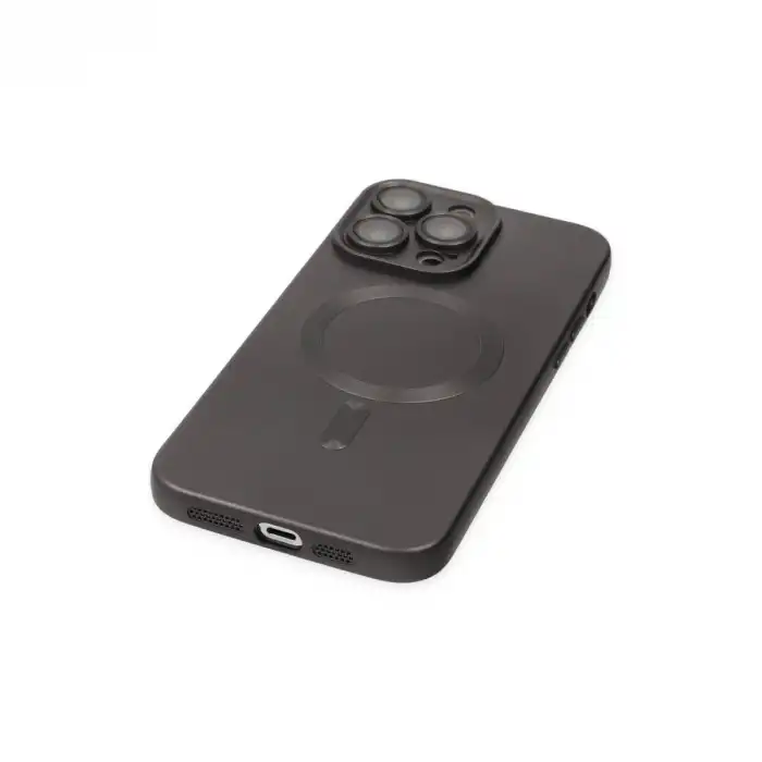 Apple İphone 13 Pro Kılıf Moshi Lens Magneticsafe Silikon - Füme