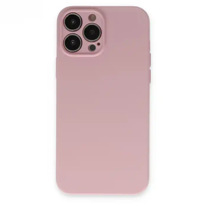Apple İphone 13 Pro Kılıf Nano İçi Kadife Silikon - Pembe