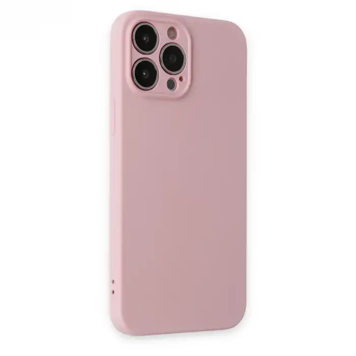 Apple İphone 13 Pro Kılıf Nano İçi Kadife Silikon - Pembe