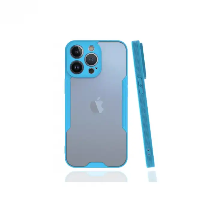 Apple İphone 13 Pro Kılıf Platin Silikon - Mavi