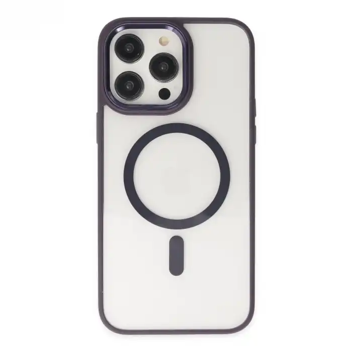 Apple İphone 13 Pro Kılıf Room Magneticsafe Silikon - Derin Mor