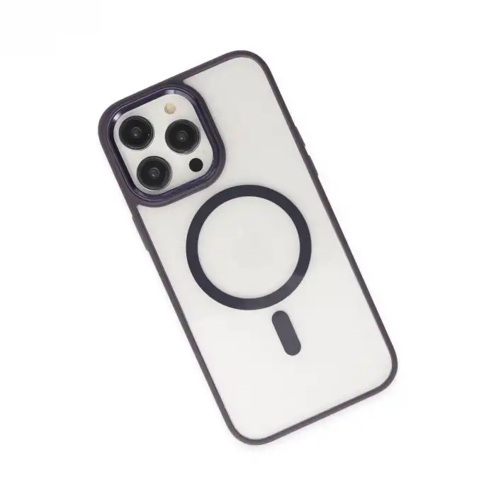 Apple İphone 13 Pro Kılıf Room Magneticsafe Silikon - Derin Mor