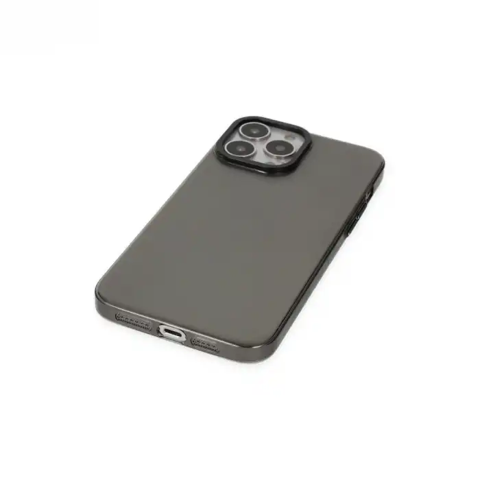 Apple İphone 13 Pro Max Kılıf Anka Pc Sert Metal Kapak - Siyah