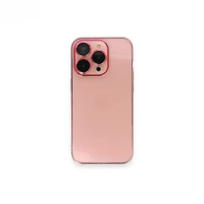 Apple İphone 13 Pro Max Kılıf Armada Lensli Kapak - Rose Gold