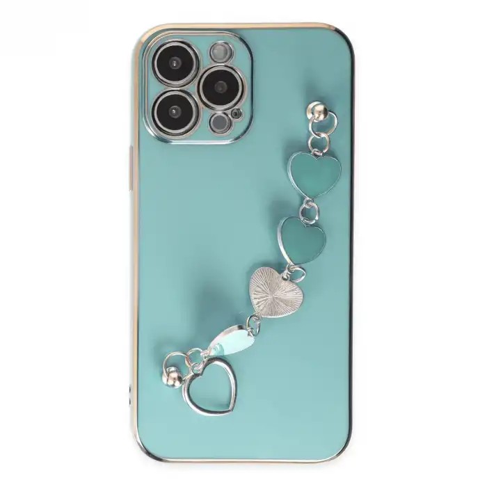 Apple İphone 13 Pro Max Kılıf Esila Silikon - Su Yeşili