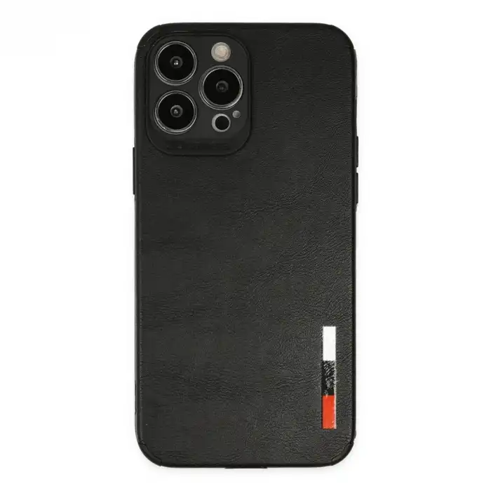 Apple İphone 13 Pro Max Kılıf Loop Deri Silikon - Siyah