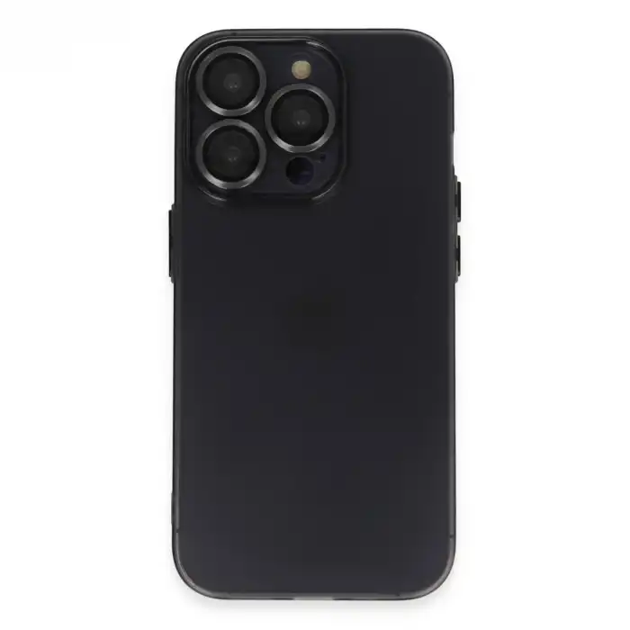 Apple İphone 13 Pro Max Kılıf Luko Lens Silikon - Siyah
